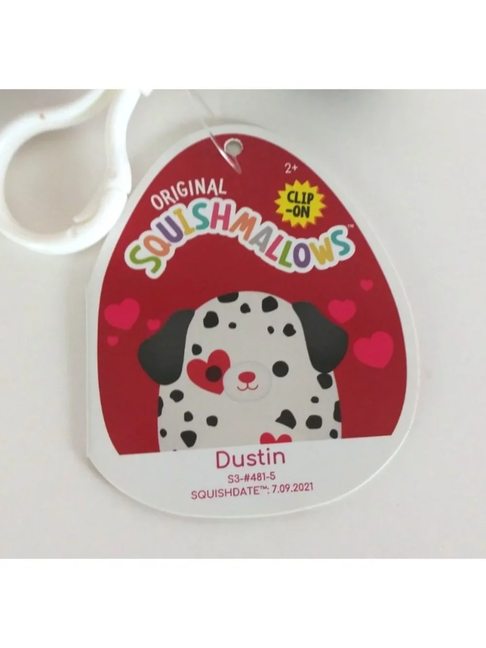 NWT Squishmallows Valentine's Dustin The Dalmatian 4